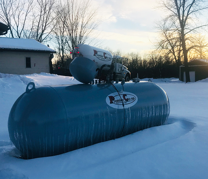 Propane Tank at Sunset